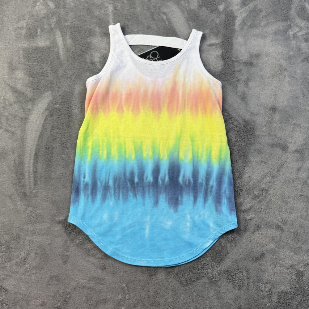 Chaser Tank Top Kids 8 Tie Dye Colorful Shirt Youth Rainbow Casual‎ NEW